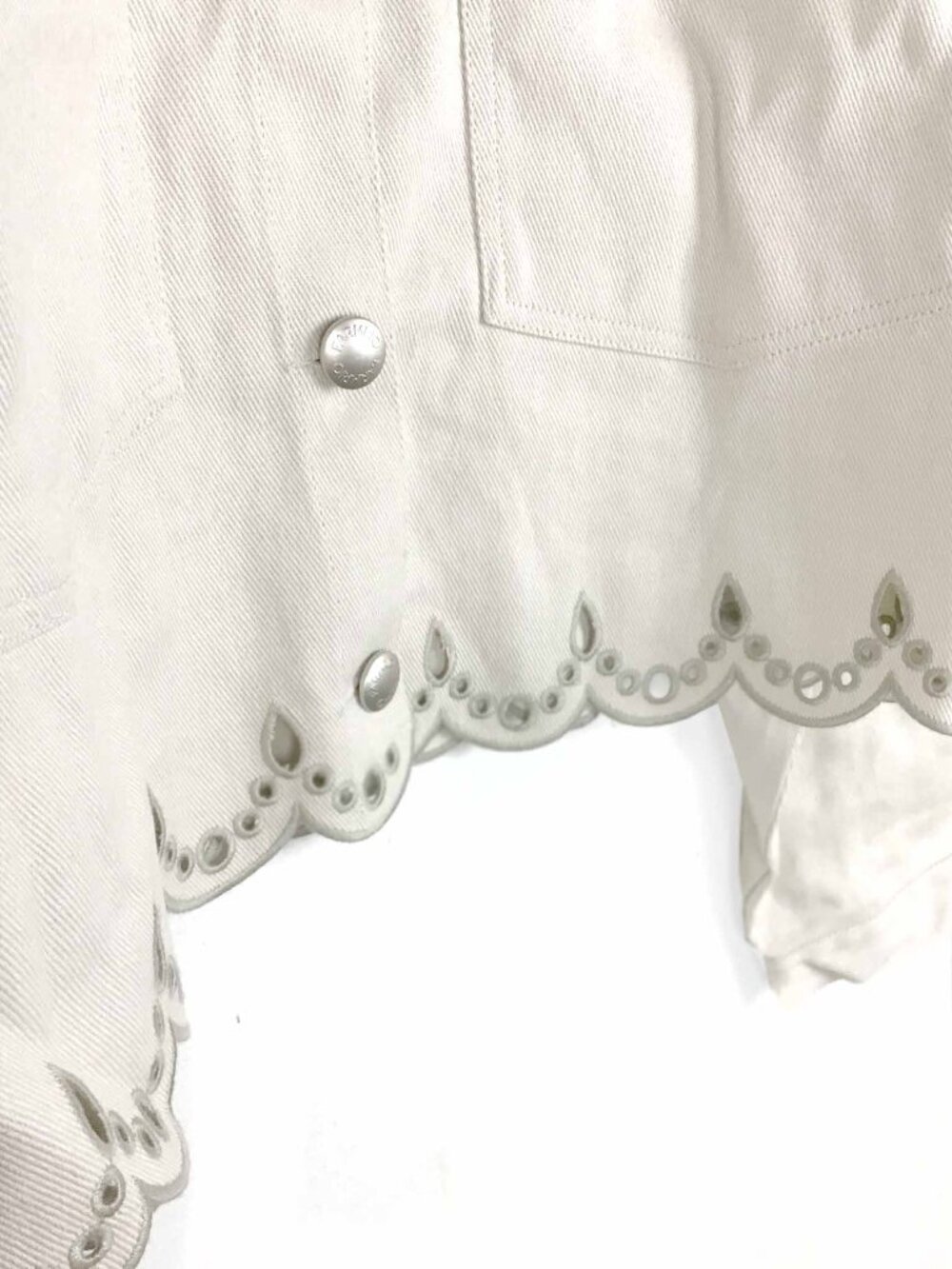 Farm RIO Beige Denim Canva Richelieu Jacket - Picture 6 of 16